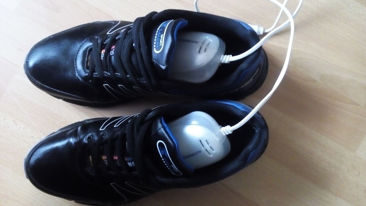 a device for disinfecting shoes against fungi