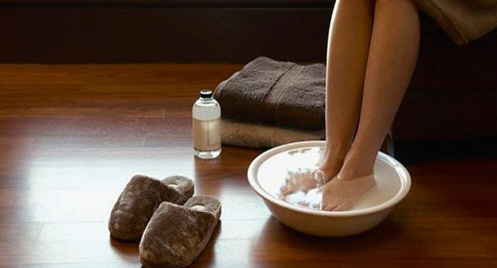 disinfection of the obvius and taking a foot bath for fungus